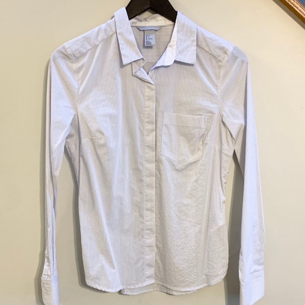 H&M White Button Down Blouse